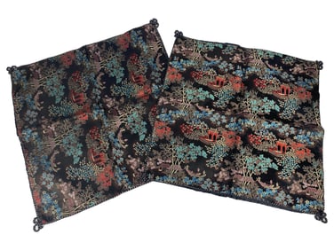 2 Oriental Embroidery on Fabric