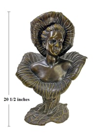 Liberty Co Bronze Bust Art Nouveau Style
