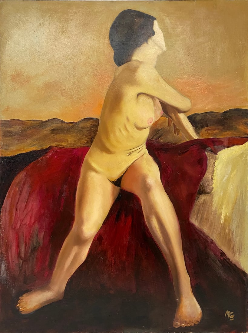 Marc Olivier GREGOIRE (1897-1991) French Nude Oil on Masonite: Marc Olivier GREGOIRE (1897-1991) French Nude Oil on Masonite. 31 3/4 x 23 1/2 in.Good condition. Local Pick up call one day before to make an appointment. TO SHIP THIS ITEM IN USA OR INTERNATIONAL, P
