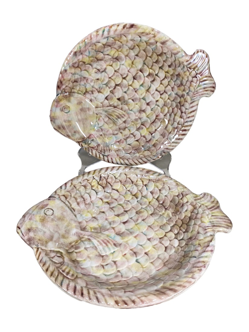 2 Vintage Italian PV Fish Serving Plates (1 of 8)