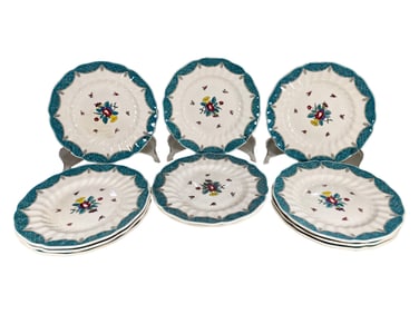 11 Royal Doulton Lowestoft Bouquet Porcelain Plates
