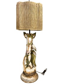 Royal Dux by Otto Art Nouveau Porcelain Lamp