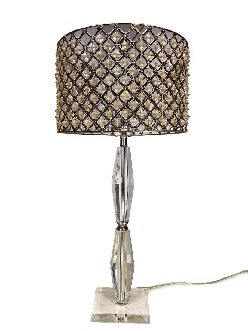 Silver Metal & Acrilyc Table Lamp (1 of 4)