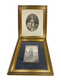 2 Old French Framed Engravings
