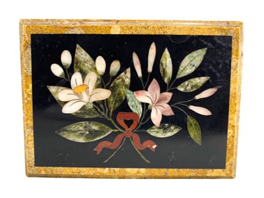 Antique Italian Pietradura Plaque