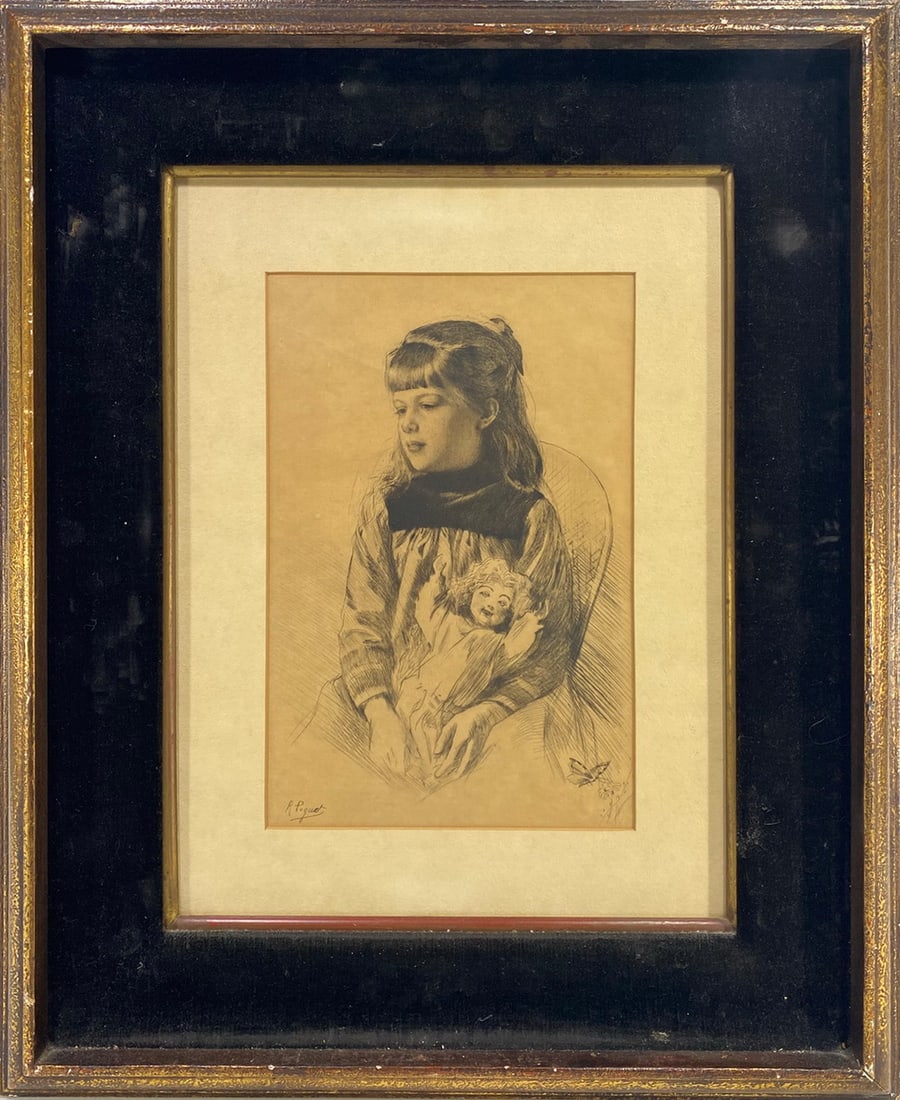 Old French Engraving by Piguet (1 of 6)