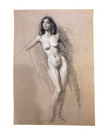Nude Pastel Paintings, signed