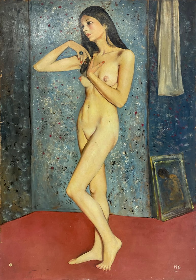 Marc Olivier GREGOIRE (1897-1991) French Nude Painting: Marc Olivier GREGOIRE (1897-1991) French Nude Painting. 47 x 31 1/2 in.Good condition. Local Pick up call one day before to make an appointment. TO SHIP THIS ITEM IN USA OR INTERNATIONAL, PLEASE CONTA