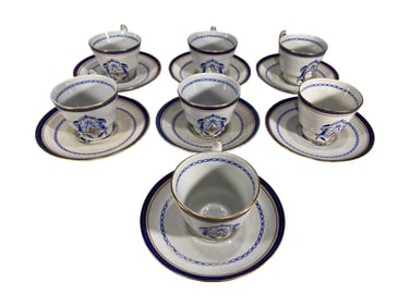 Booth Ltd, England Set of 7 Coffee Cups