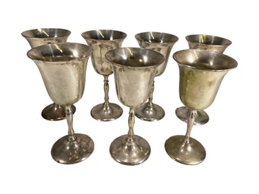 7 EPNS, India Silverplated Goblets