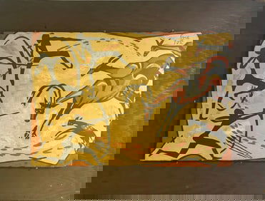 After Evie Fort (1895-1997) Modern Cave Art Painting