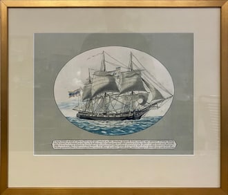 18th C Polacca Agia Trias Ship Print