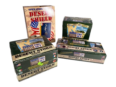 4 Desert Storm Pro Set Cards Boxes
