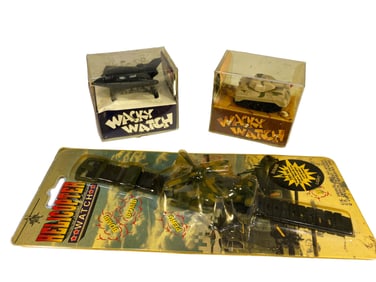 Helicopter Watch & 2 Wacky Watch Toys