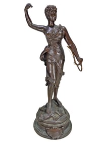 Alexandre LEVASSEUR (XIX-XX) Diana The Huntress Bronze