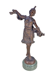 After Armand Godard Dancer Bronze Statue