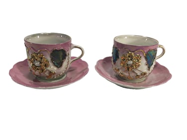 German Pair of Porcelain Cups