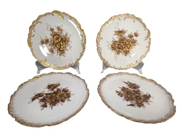 4 Signed Silvia Kaplan Porcelain Plates