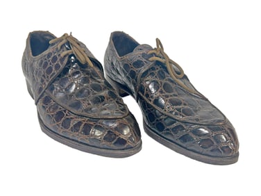 Frank Brothers, NY Crocodile Pattern Leather Shoes