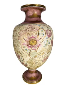 Royal Doulton Style Antique Floral Porcelain Urn