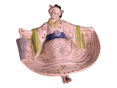 Japanese The Yellow Peril Erotic Bisque Tray