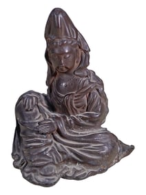 Vintage Chinese Patinated Spelter Fig