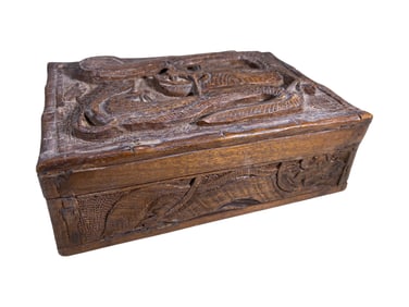 Antique Chinese Carved Wood Box