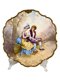 Limoges, France Hand Painted Porcelain Plate