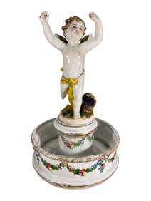1900s Volkstedt, Germany Porcelain Fig
