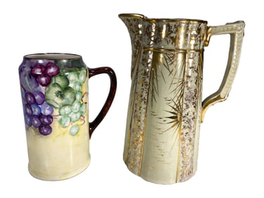 2 Beleek & Riel Porcelain Jugs