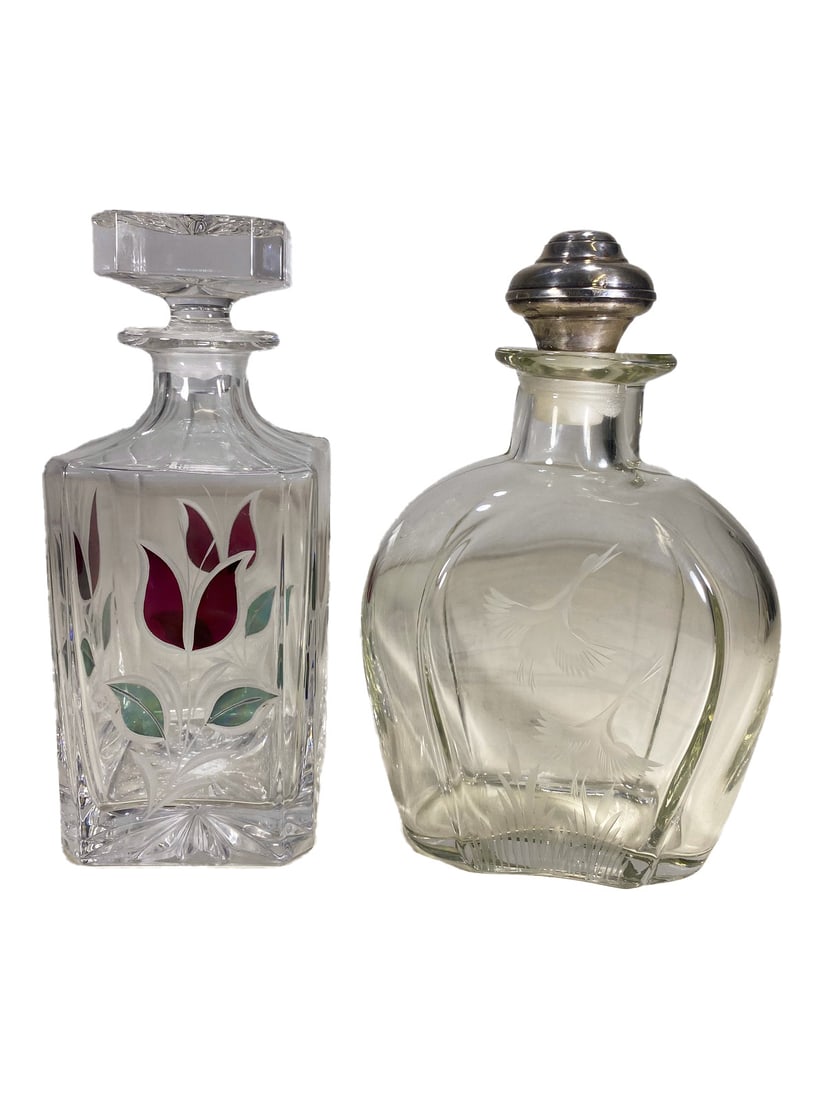 800 Silver, Spain & Other Glass Decanters (1 of 7)