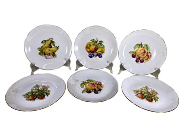 6 Bohemia Carlsbad, Czech Porcelain Plates
