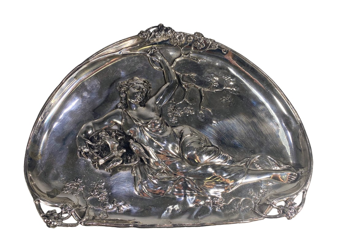 Probably WMF Art Nouveau Silverplate Tray (1 of 6)