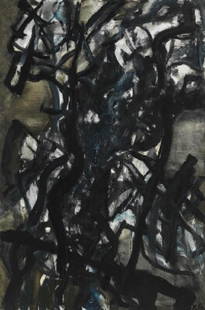 Mogens Andersen: Untitled, 1962. Signed MA.; signed and: Untitled, 1962. Signed MA.; signed and dated on the reverse. Oil on canvas. 195×130 cm. Literature: "Mogens Andersen", exhibition catalogue Artcurial, Paris and Aarhus Kunstmuseum, 1995, cat. no. 40,