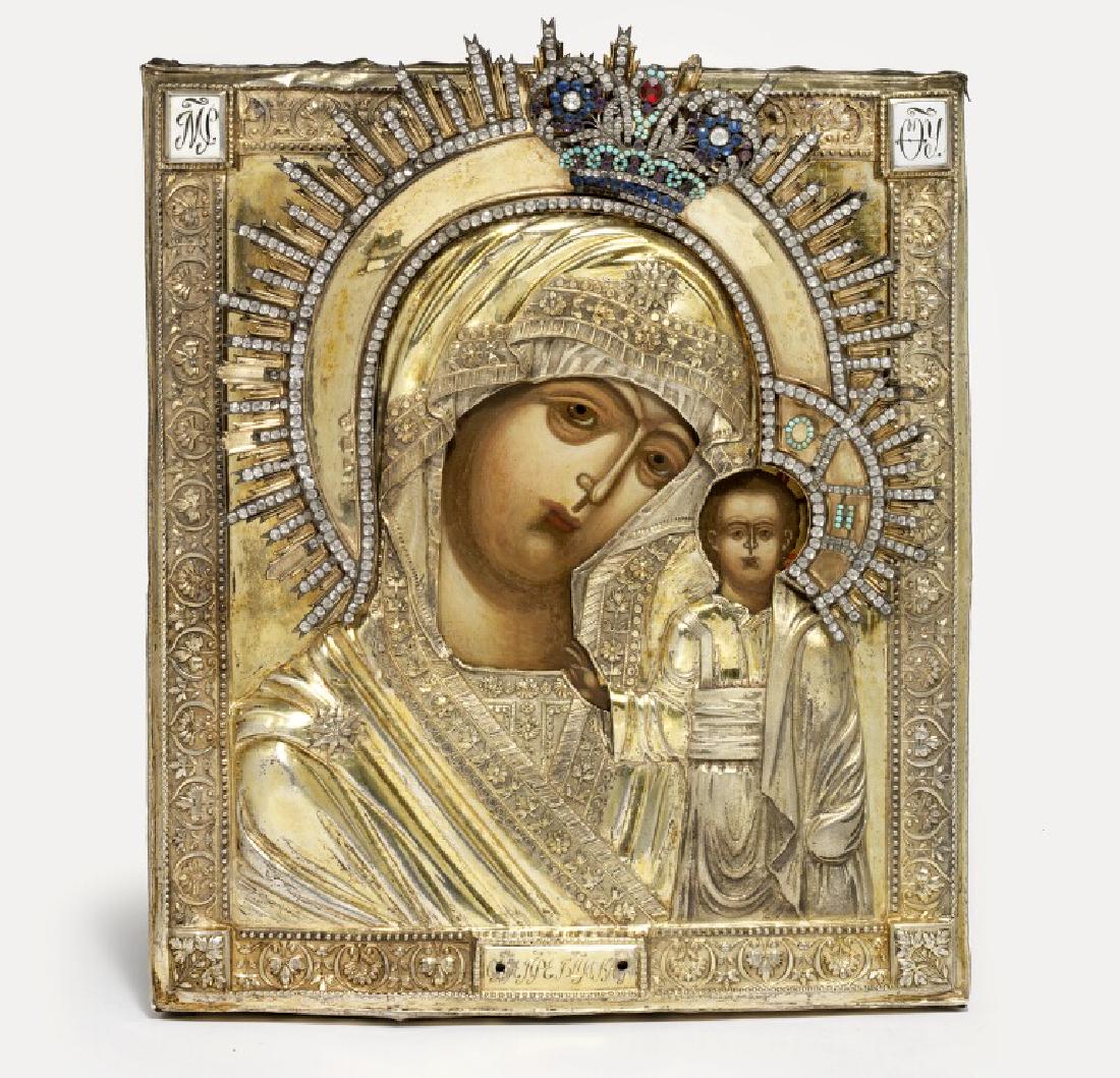 Moscow 1822: A Russian Mother of God Icon "Kazanskaya". (1 of 1)