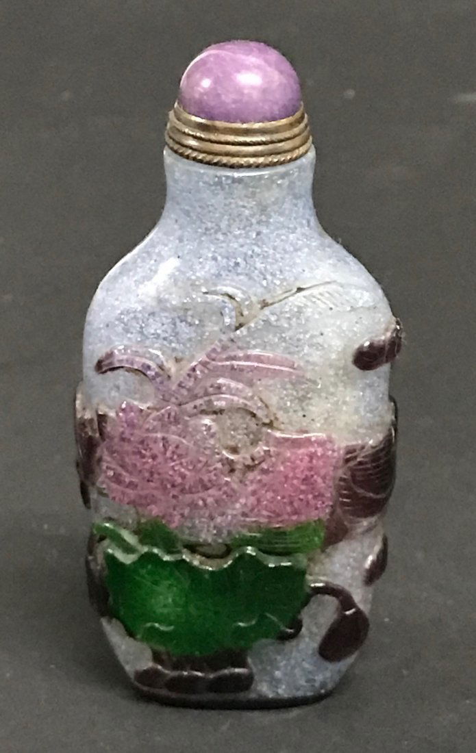 5 Colors Overlay Peking Glass Snuff Bottle (1 of 6)