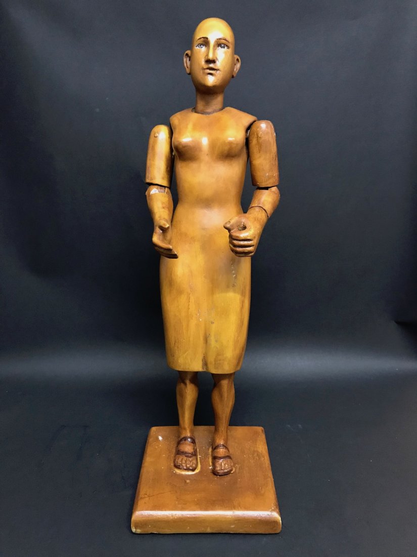Carved Wood Articulated Mannequin (1 of 5)