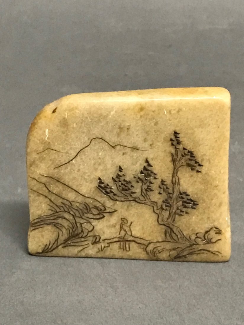 Soapstone Seal: Chinese Decorative Work of Art Soapstone Seal, Dimension is 2 inches high x 2.25 inches wide. The shipping cost for domestic is $10.00 flat rate shipping within the Continental US, international forei