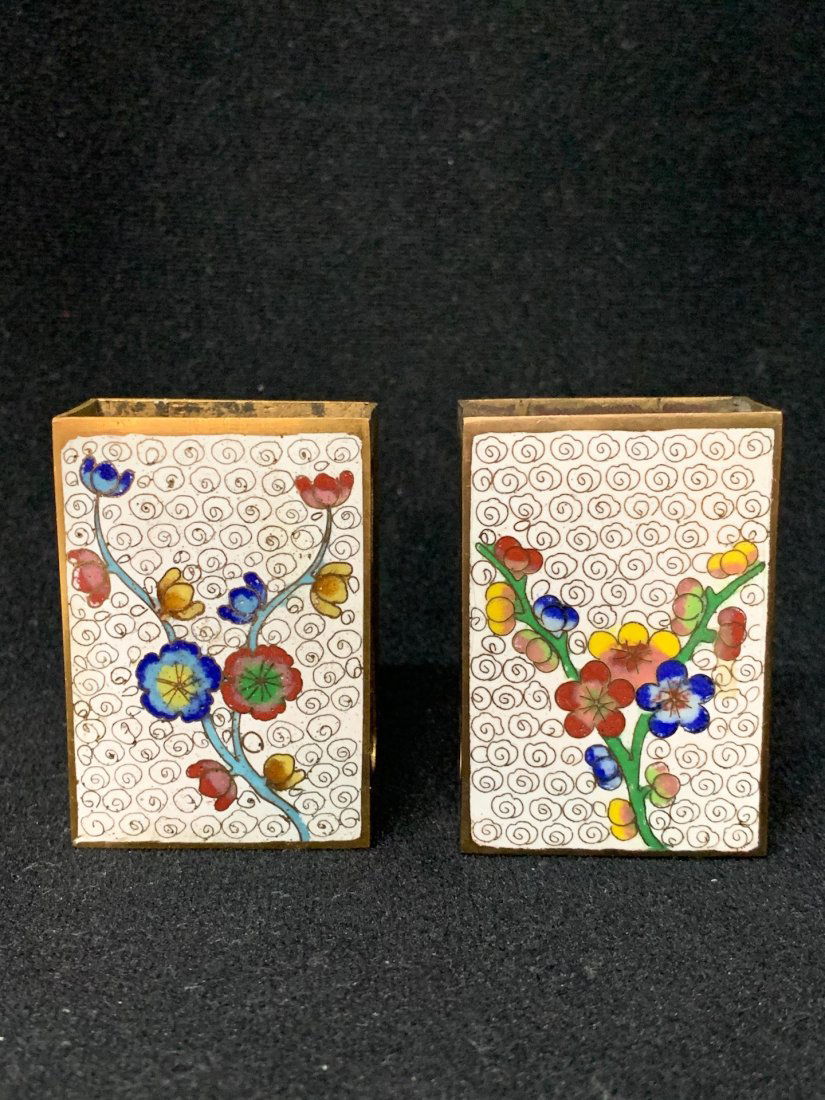 2 pieces Cloisonne Match Box (1 of 5)