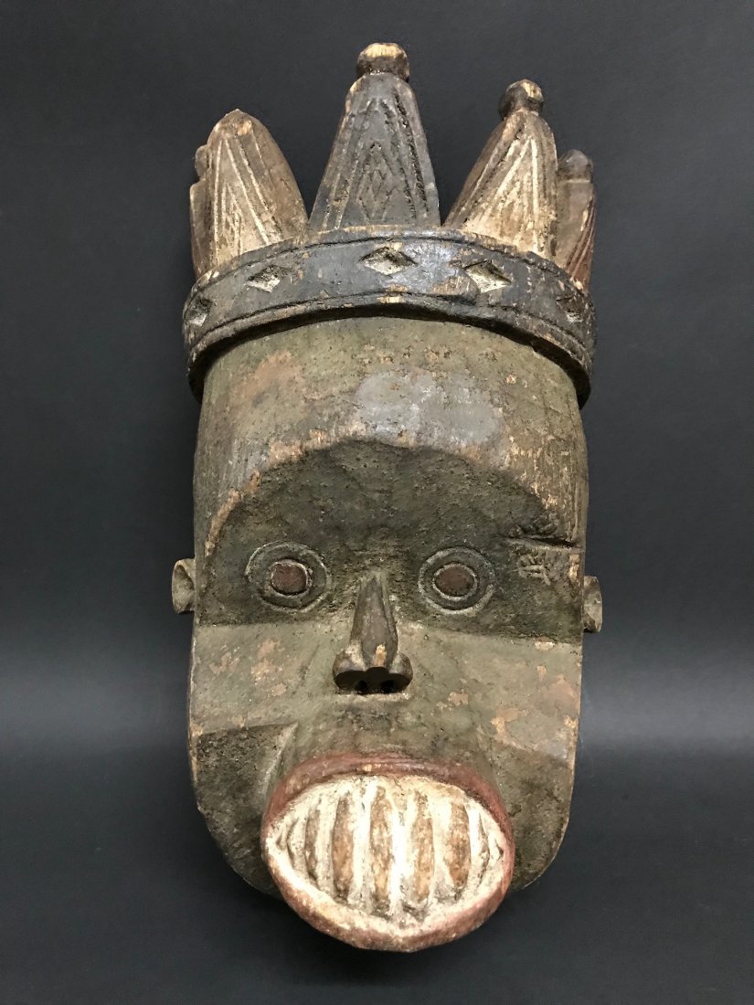 Ibibio Mask: African Tribal Art Ibibio Mask, Nigeria. Dimension is 14 inches high x 8 inches wide. The shipping cost for domestic is $35.00 flat rate shipping within the Continental US, international foreign shipp