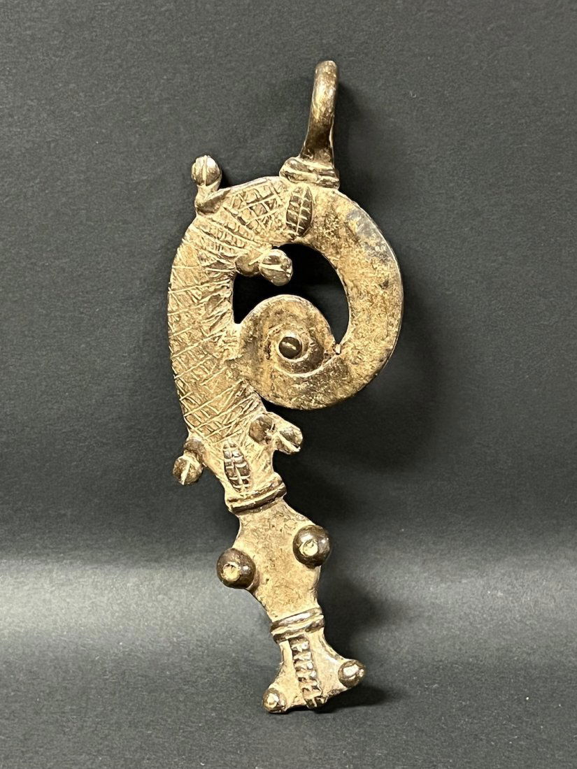 Lobi Crocodile Bronze Currency/Goldweight Sculpture (1 of 5)