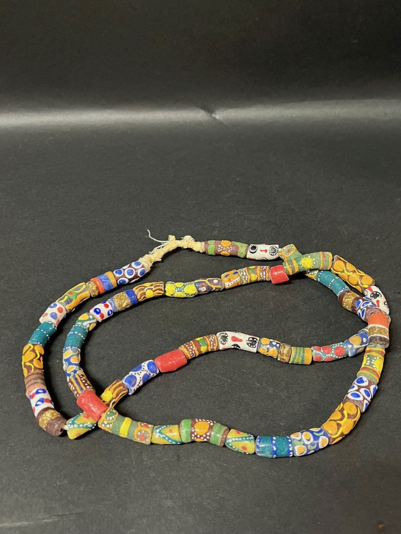 Recycled Glass Trade Beads Necklace (1 of 5)