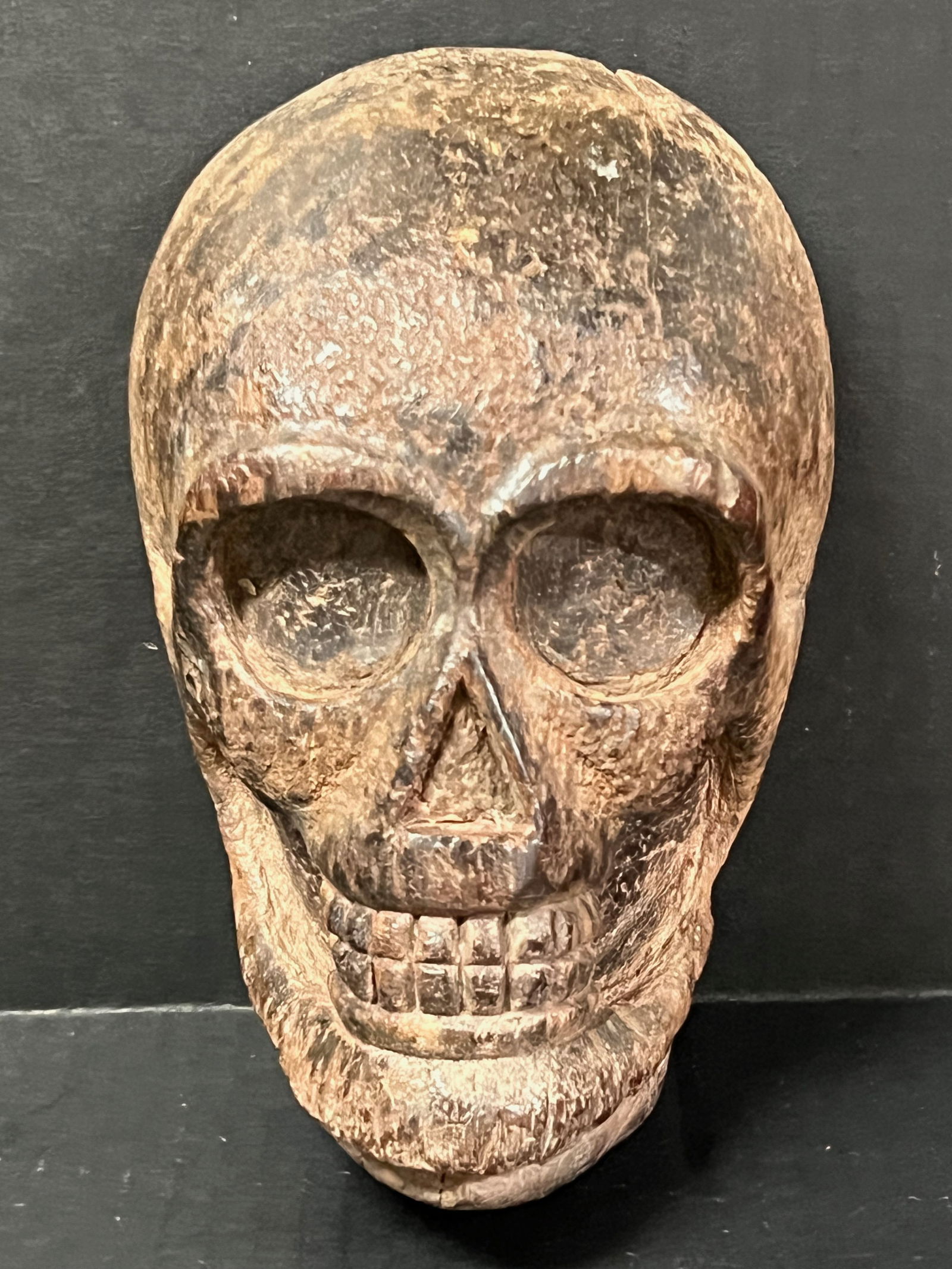 Carved Wood Skull (1 of 7)