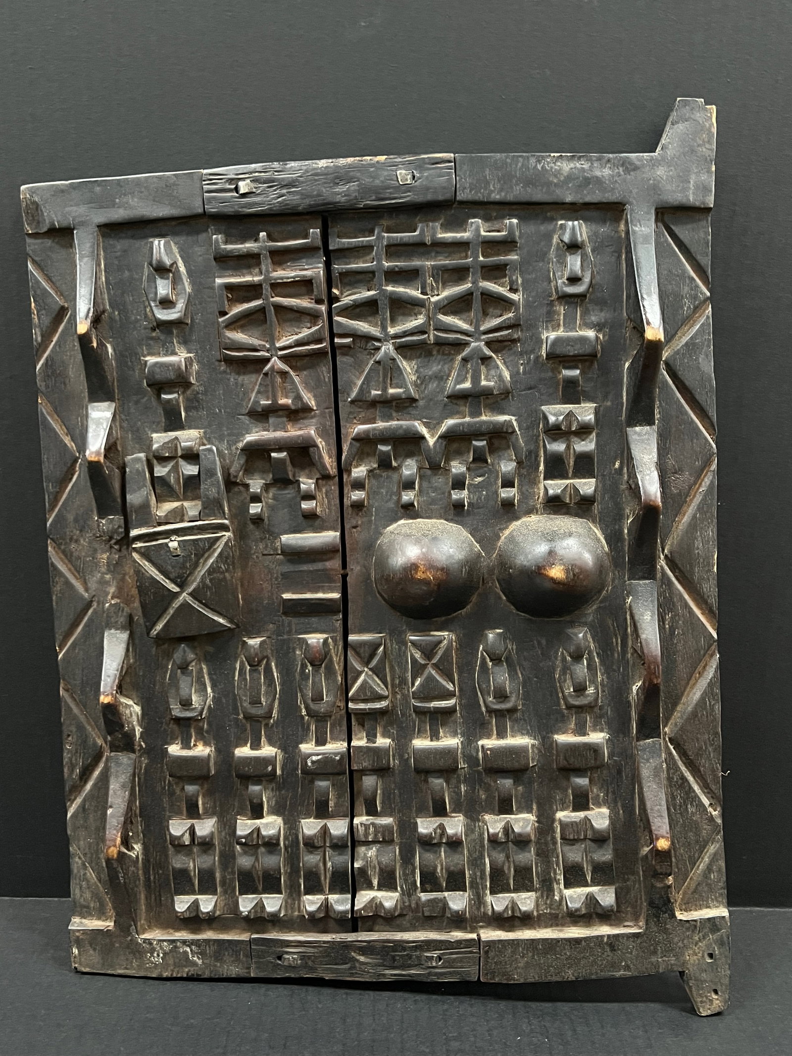 Dogon Door: African Art Dogon Door. The dimension 20.5 inches high x 15.5 inches wide. Please be aware that some of the items are vintage, secondhand, old ages, antiques and may have a defects or sign of ages, Ho