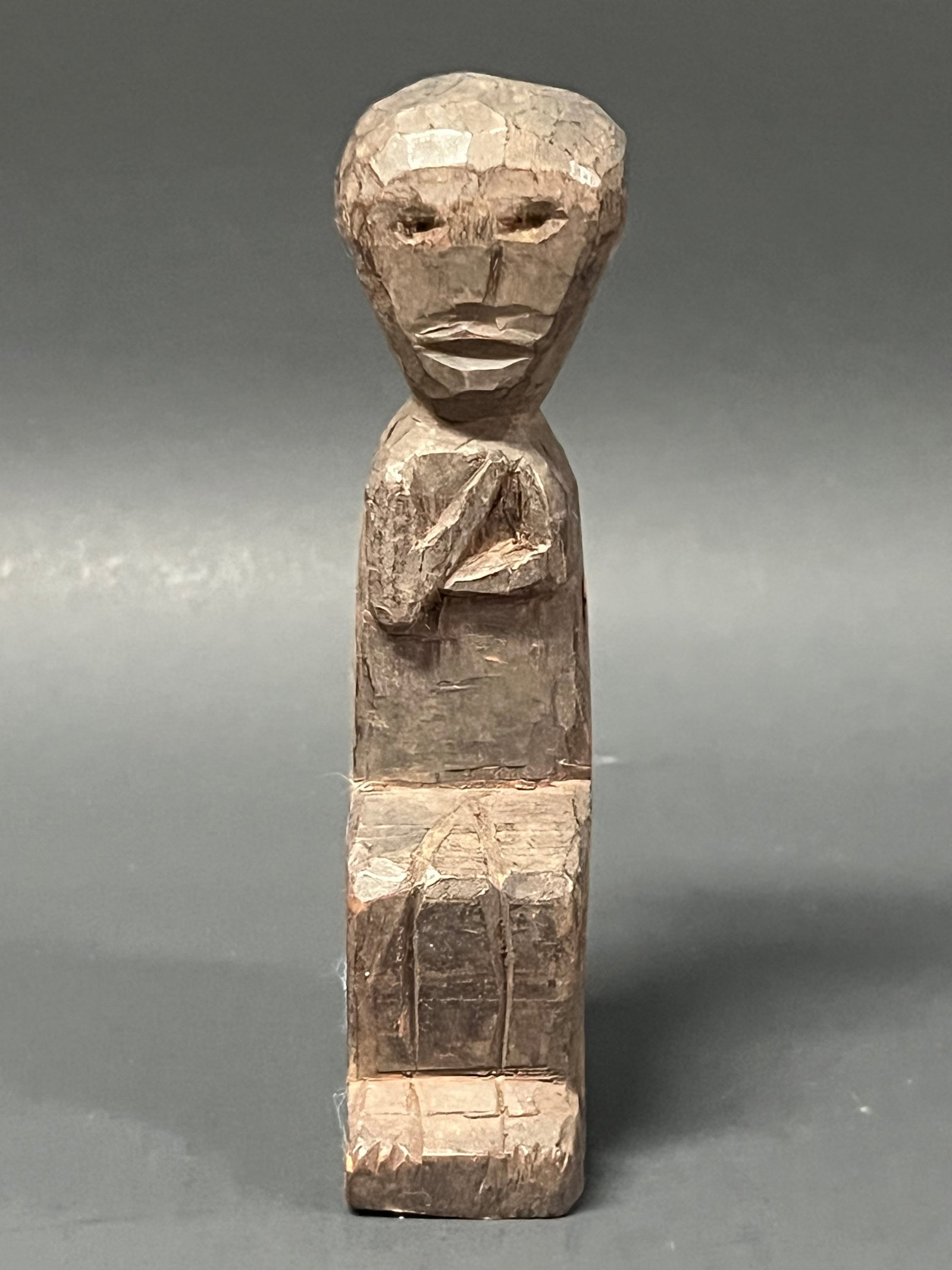 Philippine Tribal Art Ifugao Carved Wood Bulul Miniature Statue (1 of 7)