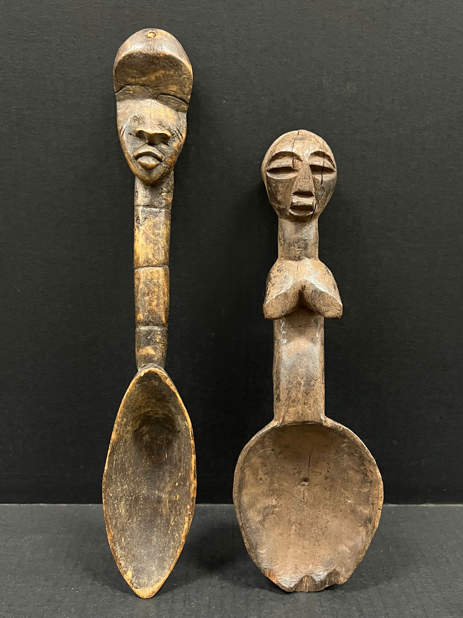 Carved Wood Dan Spoon 2 pieces (1 of 6)
