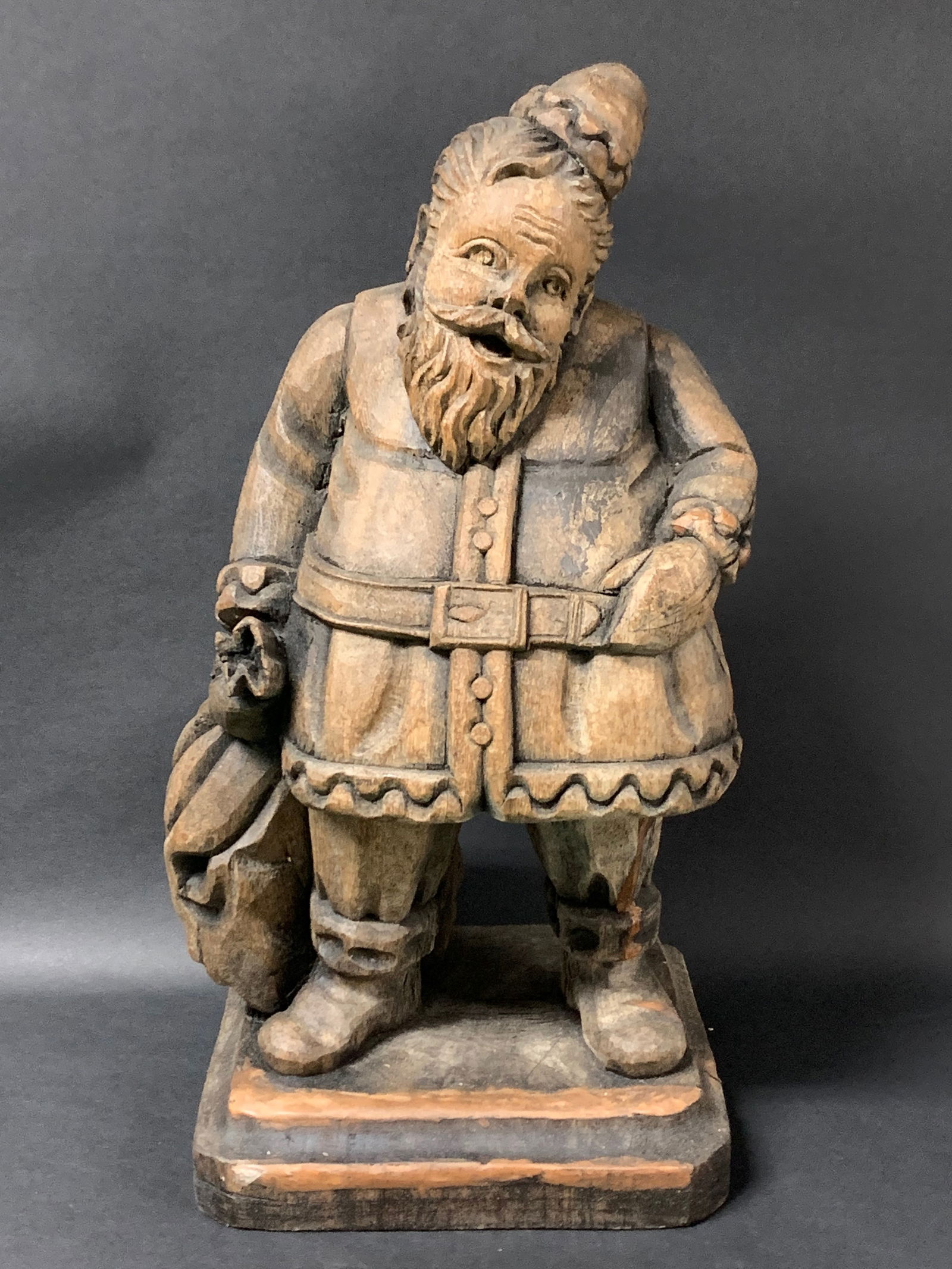 Carved Wood Santa Claus Sculpture (1 of 5)