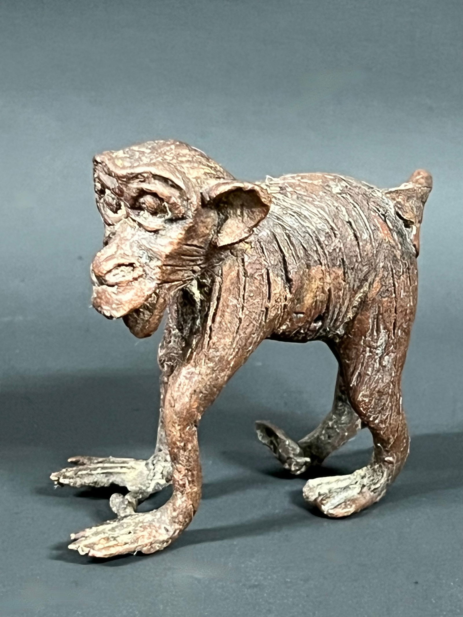 Bronze Monkey Sculpture - 2