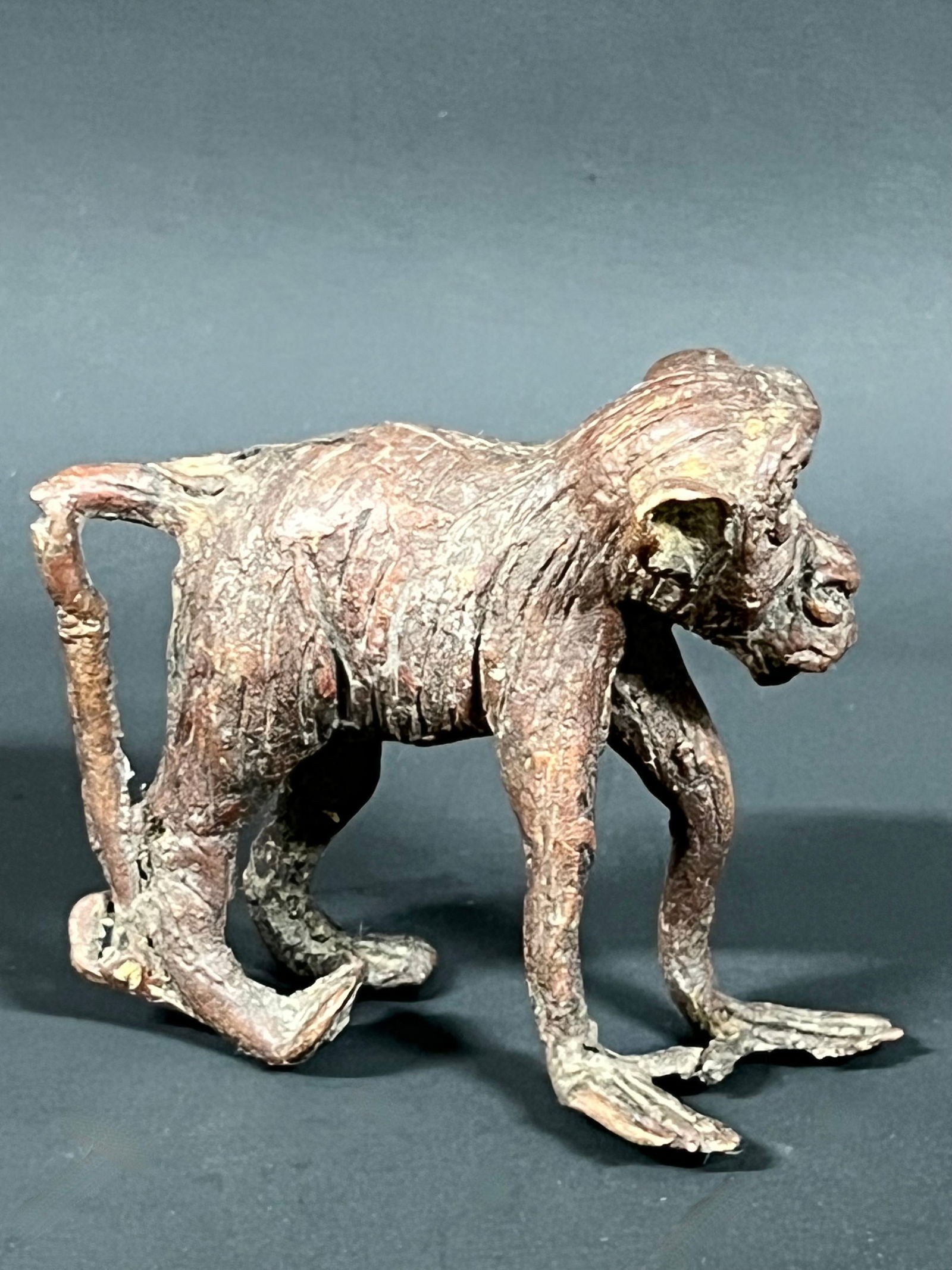 Bronze Monkey Sculpture - 4
