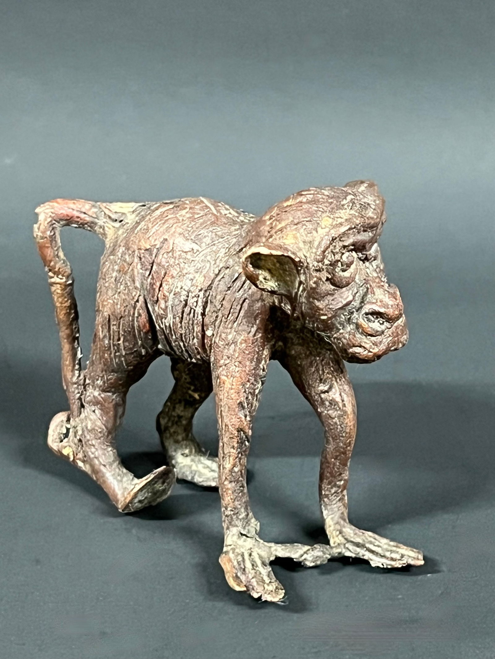 Bronze Monkey Sculpture - 6